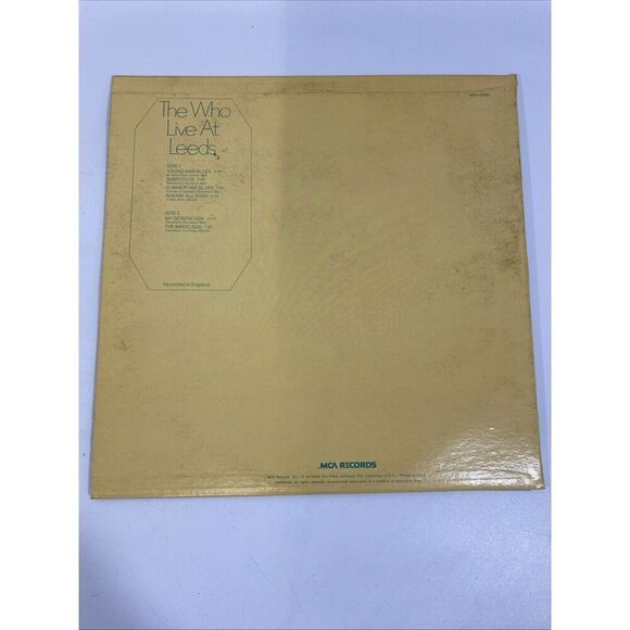 The Who Live At Leeds Vinyl Record 1980 - Picture 8 of 8